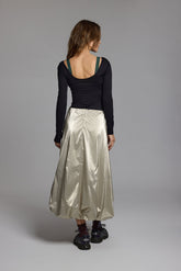 PUFF SKIRT - METALLIC GOLD