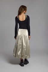 PUFF SKIRT - METALLIC GOLD