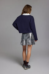 DISCO TENNIS SKIRT - SILVER