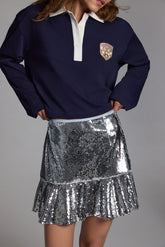 DISCO TENNIS SKIRT - SILVER