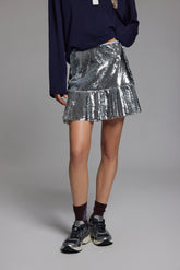 DISCO TENNIS SKIRT - SILVER