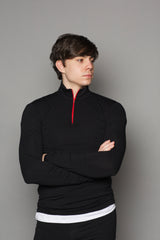 Unisex Bamboo Zip Long Sleeve Top