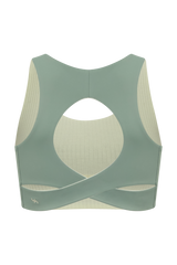 YOGAFLOW REVERSIBLE SPORTS BRA MEDIUM SUPPORT DUO SOFT SAGE