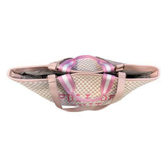 Monogram Embroidered Woven Hand Bag