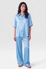Blue Silk Trousers the Lady