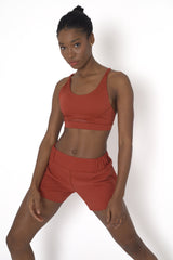POWERFLOW HIGH-RISE RUNNING SHORTS BURNT ORANGE
