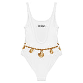 White One Piece Swimsuit - Aurora Belly Chain