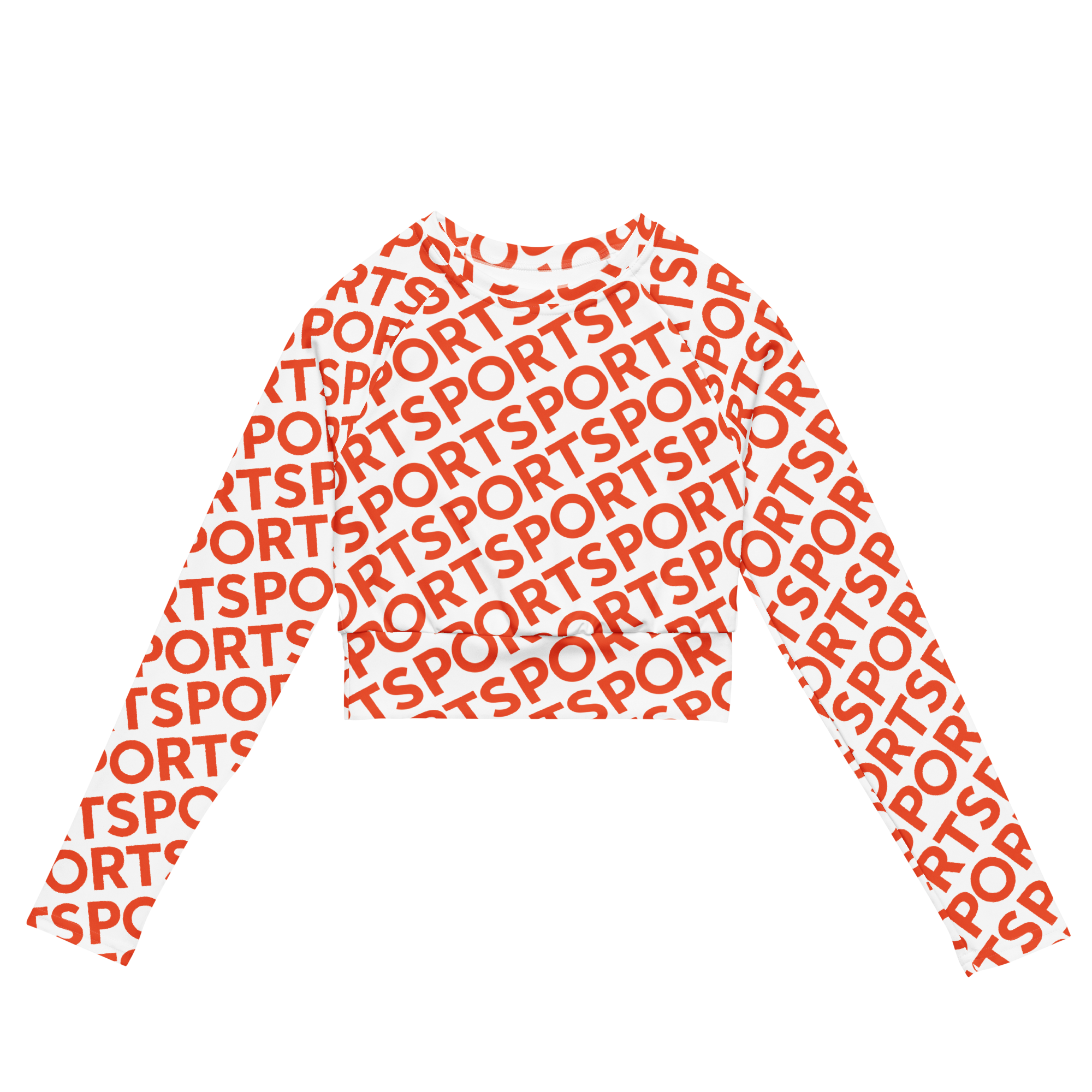 Sporty L'arancia - Long Sleeve Crop Top