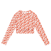 Sporty L'arancia - Long Sleeve Crop Top