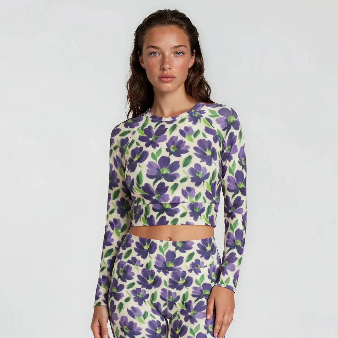 Recycled Long-Sleeve Crop Top