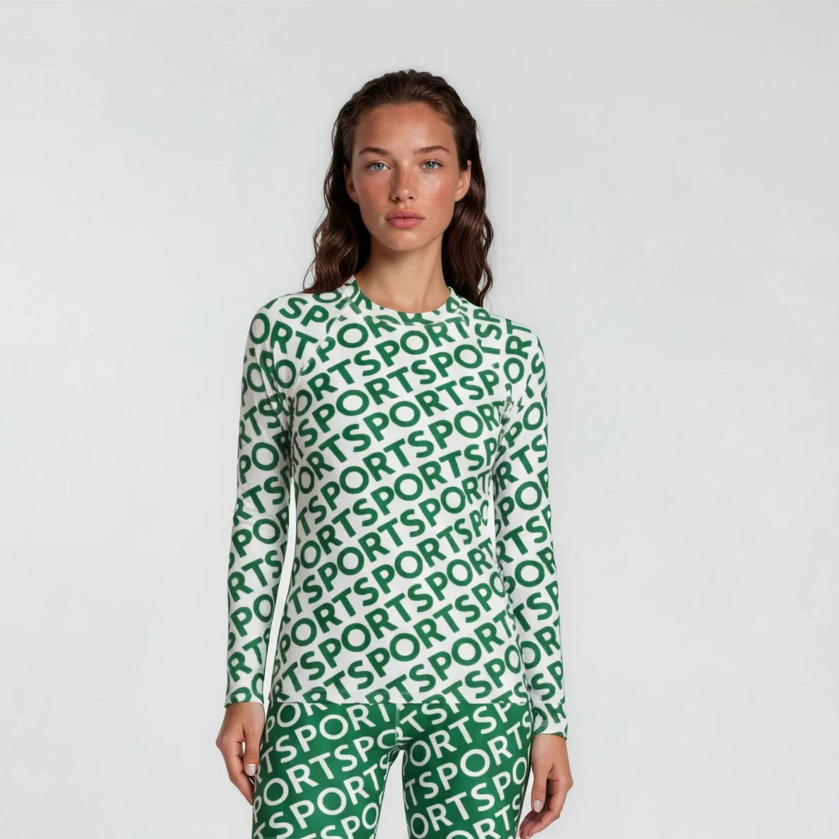 Sporty Olympic Green Reverse - Rash Guard