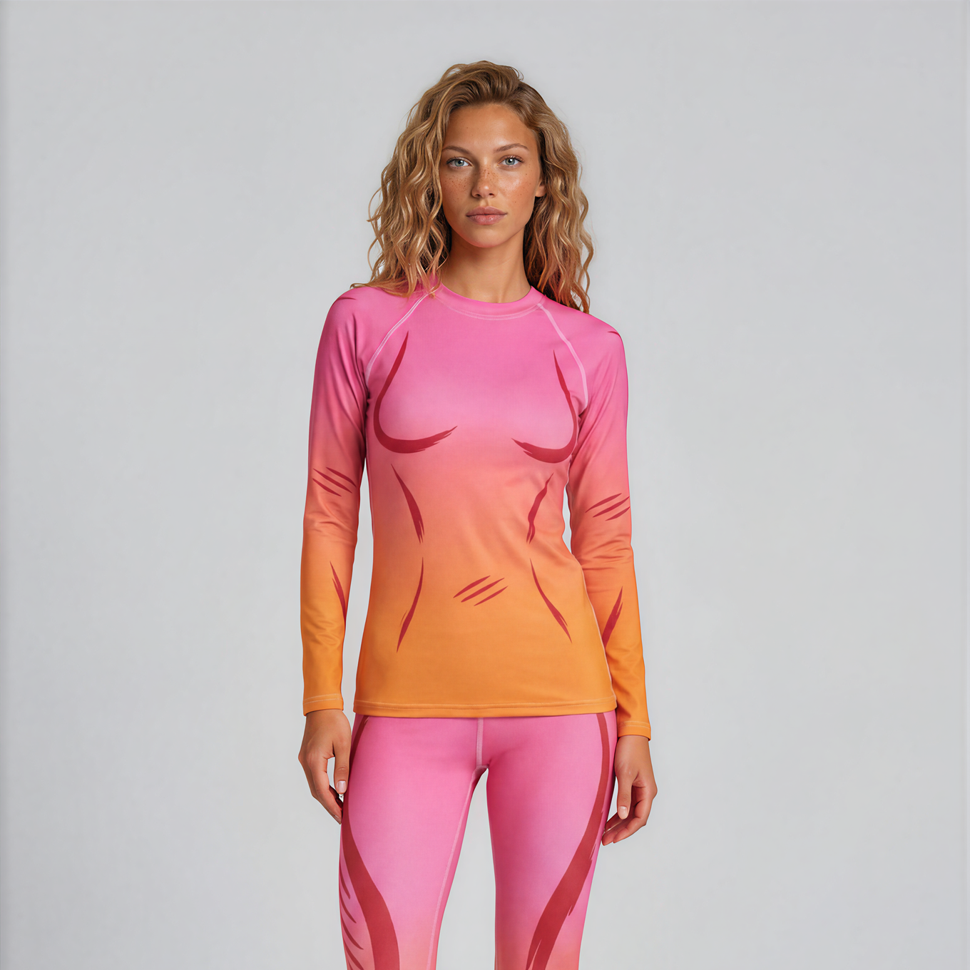 Pink - Women's Long Sleeve Rash Guard