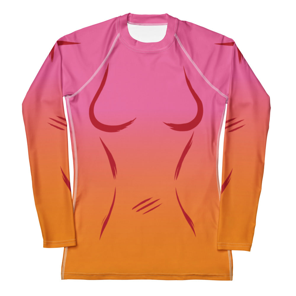 Pink - Women's Long Sleeve Rash Guard