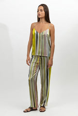 Art Stripes Silk Camisole