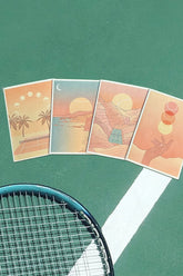Tennis Greeting Card Set (4 Cards per Set)