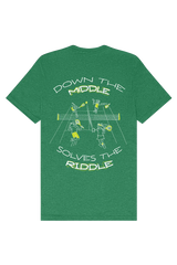 Down the Middle Solves the Riddle Tee