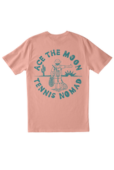The Tennis Nomad Tee in Peach & Espresso