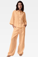Peach Heavy Linen Shirt Perfect Days