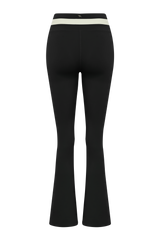 YOGAFLOW WRAP WAIST FLARE TROUSERS DUO BLACK