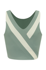 YOGAFLOW BACK WRAP CROPPED TOP DUO SOFT SAGE