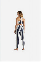 Black and White Striped Leggings - Futura Nostalgia Edition