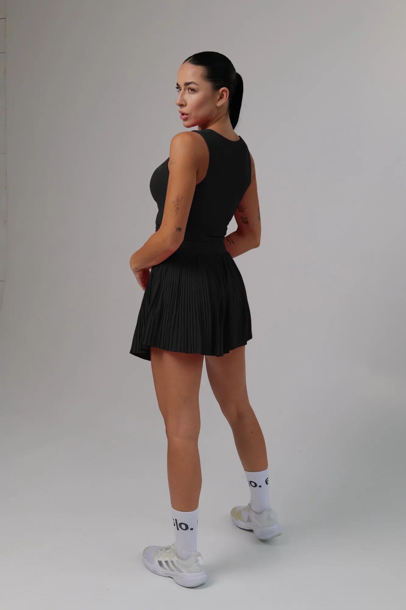 Mid Length Top and Pleated Skirt Set