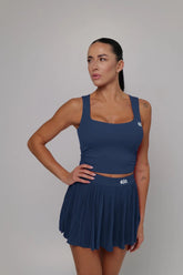 Mid Length Top and Pleated Skirt Set