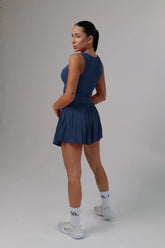 Mid Length Top and Pleated Skirt Set