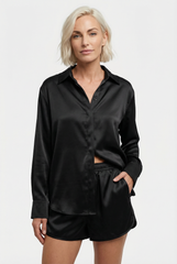 The Lady Silk Shorts Crystal Black