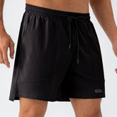 Black Light Material Padel Shorts for Men