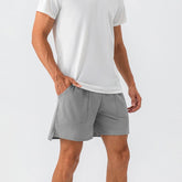 Grey Light Material Design Padel Shorts for Men