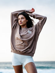 REST DAY UNISEX CREW - GREIGE
