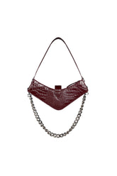 Boomerang Shoulder Bag - Burgundy