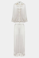 The Lady Silk Pyjamas Ivory