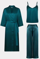 Silk Loungewear Teal Eclipse Bundle