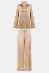 The Lady Silk Pyjamas Caramel