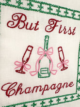 But First Champagne Embroidered Artwork