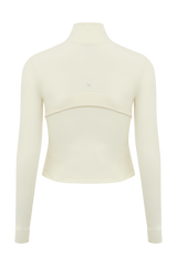 POWERFLOW CROPPED RUNNING JACKET OFF WHITE