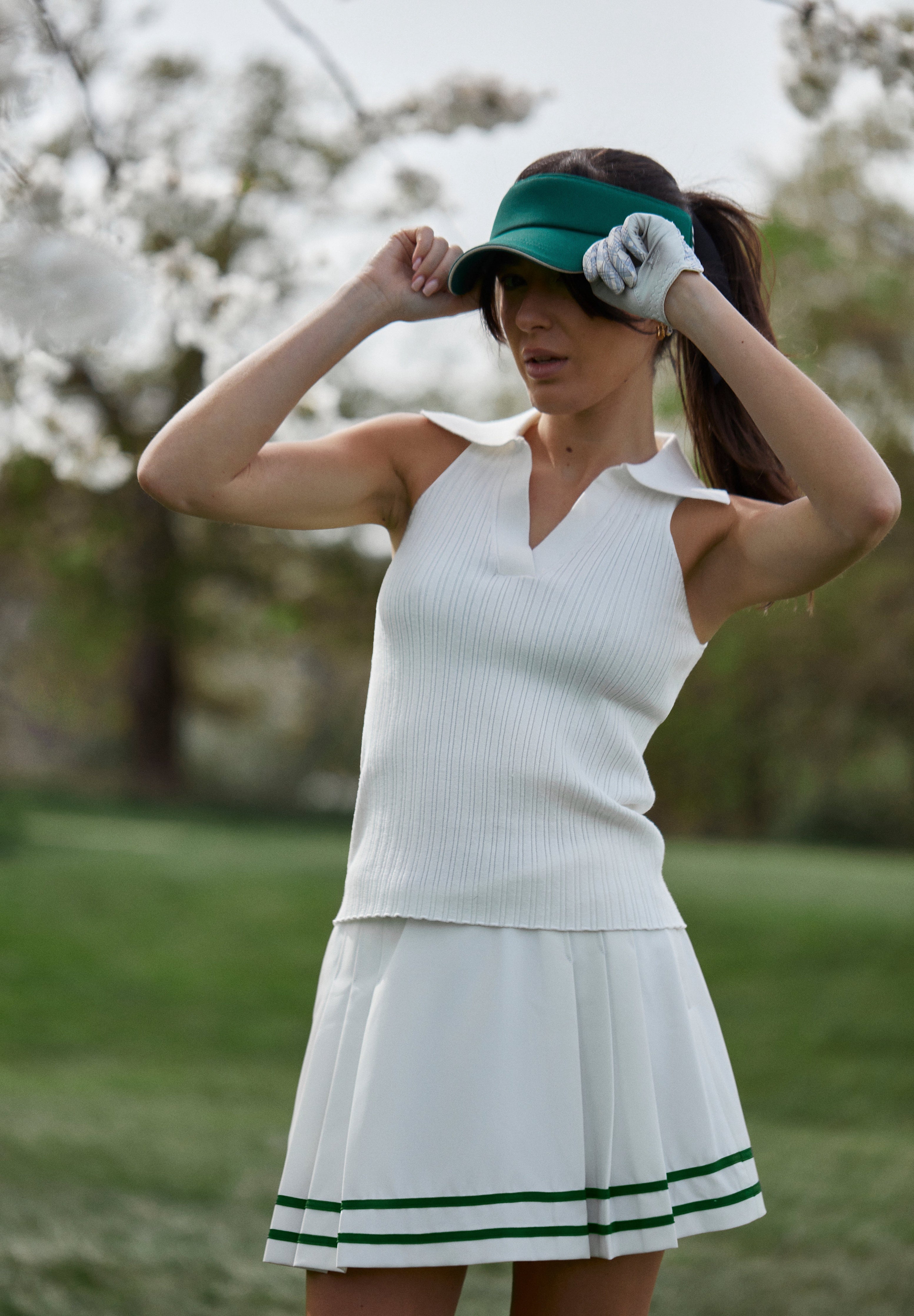 Heath Knit Polo - White