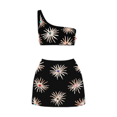 Callie Co-Ord Velvet Top Only - Black