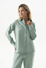 Linen Spirit Shirt Sage Green