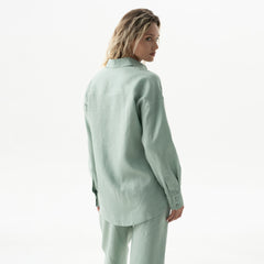 Linen Spirit Shirt Sage Green