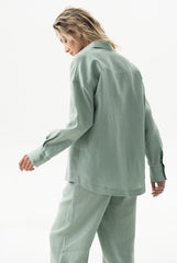Linen Spirit Shirt Sage Green