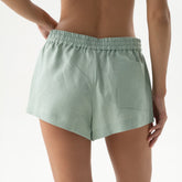 Linen Spirit Shorts Sage Green