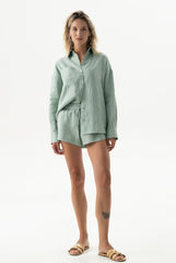 Linen Spirit Shorts Sage Green