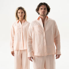 Linen Spirit Shirt Peach Powder