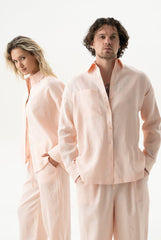 Linen Spirit Shirt Peach Powder