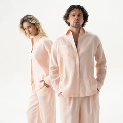 Linen Spirit Shirt Peach Powder