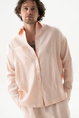 Linen Spirit Shirt Peach Powder