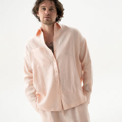 Linen Spirit Shirt Peach Powder